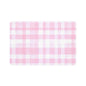 Pink Gingham Pet Food Mat — 12x18 Absorbent Placemat for Cats & Dogs