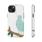 Birdsong Phone Case — Cute Blue Bird on Branch Protective Case