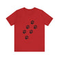 Paw Print Short Sleeve Tee | Unisex Animal Lover Shirt, Pet Owner Gift, Casual Wear, Gifts for Dog Lovers, Comfortable T-Shirt