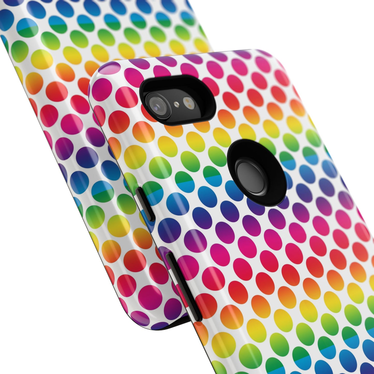 Rainbow Dot Phone Case, Colorful Phone Cover, Fun Phone Accessory, Gift for Friends, Trendy Mobile Case