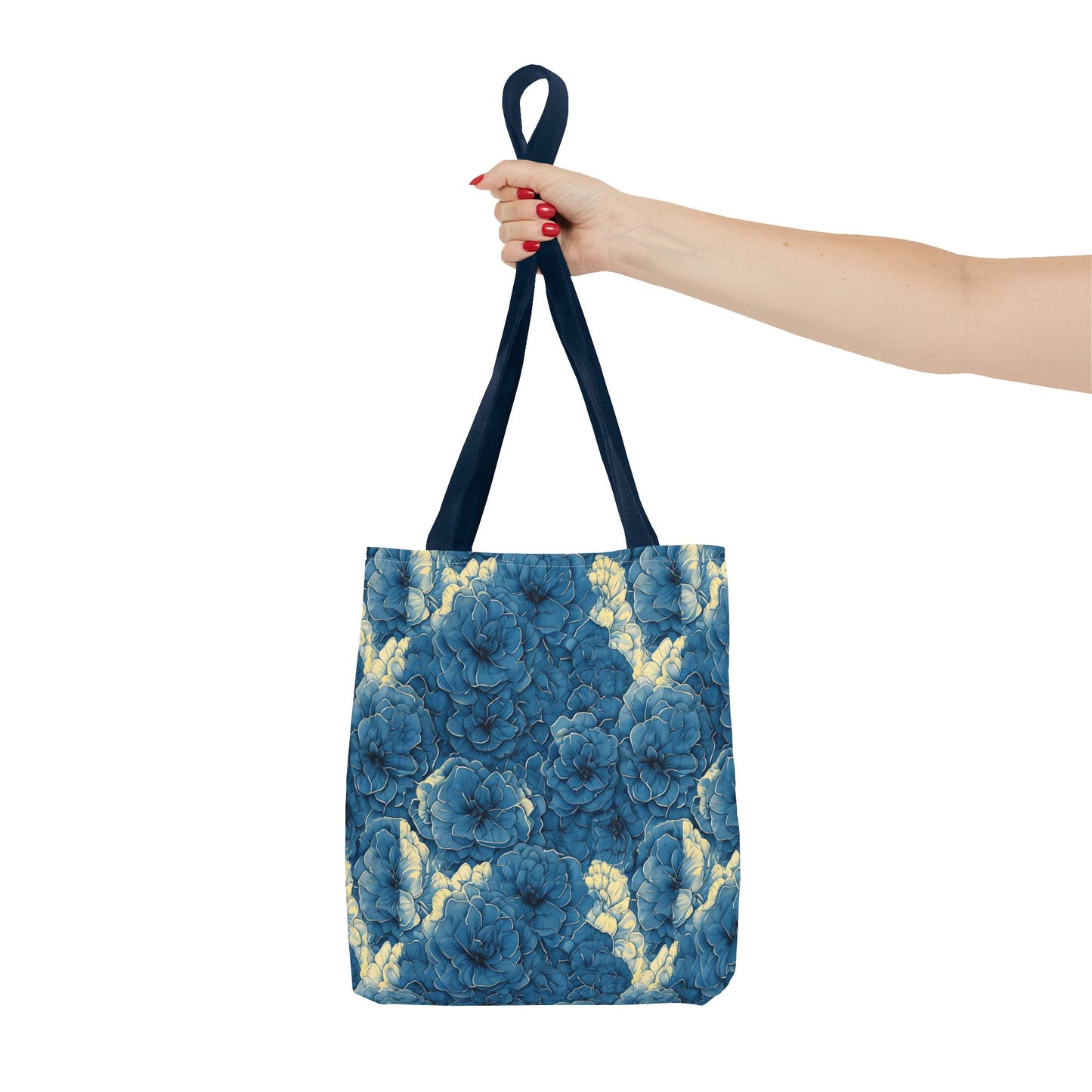 Floral Blue Peony Tote