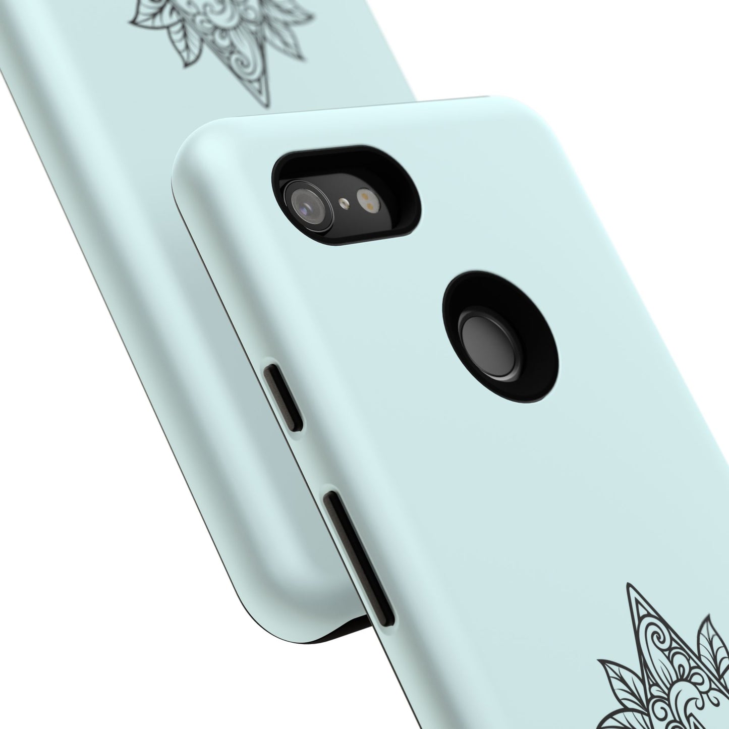 Personalized Tough Phone Case, Floral Monogram Cell Phone Cover, Custom Protective Case, Unique Gift, Birthday, Graduation