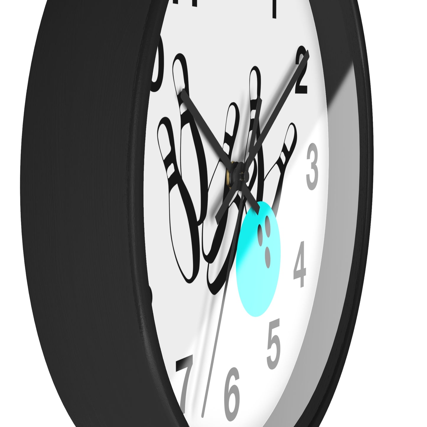Bowling Wall Clock, Fun Bowling Decor, Gift for Bowlers, Sports Wall Art, Unique Bowling Gift, Bowling Alley Decor