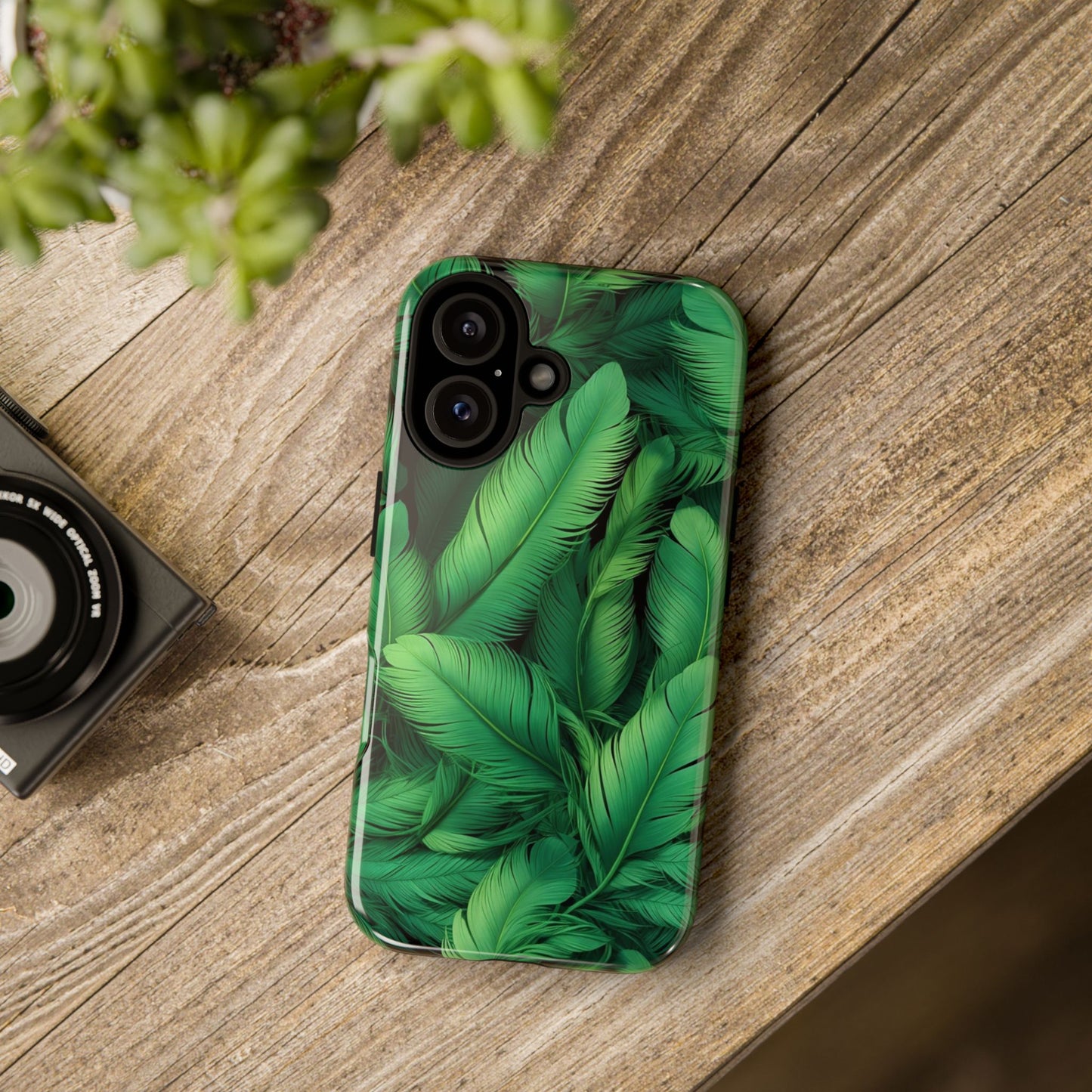Tough Cases - Tropical Leaf Phone Case, Nature-inspired, Phone Accessory, Gift for Her, Jungle Theme, Eco-Friendly