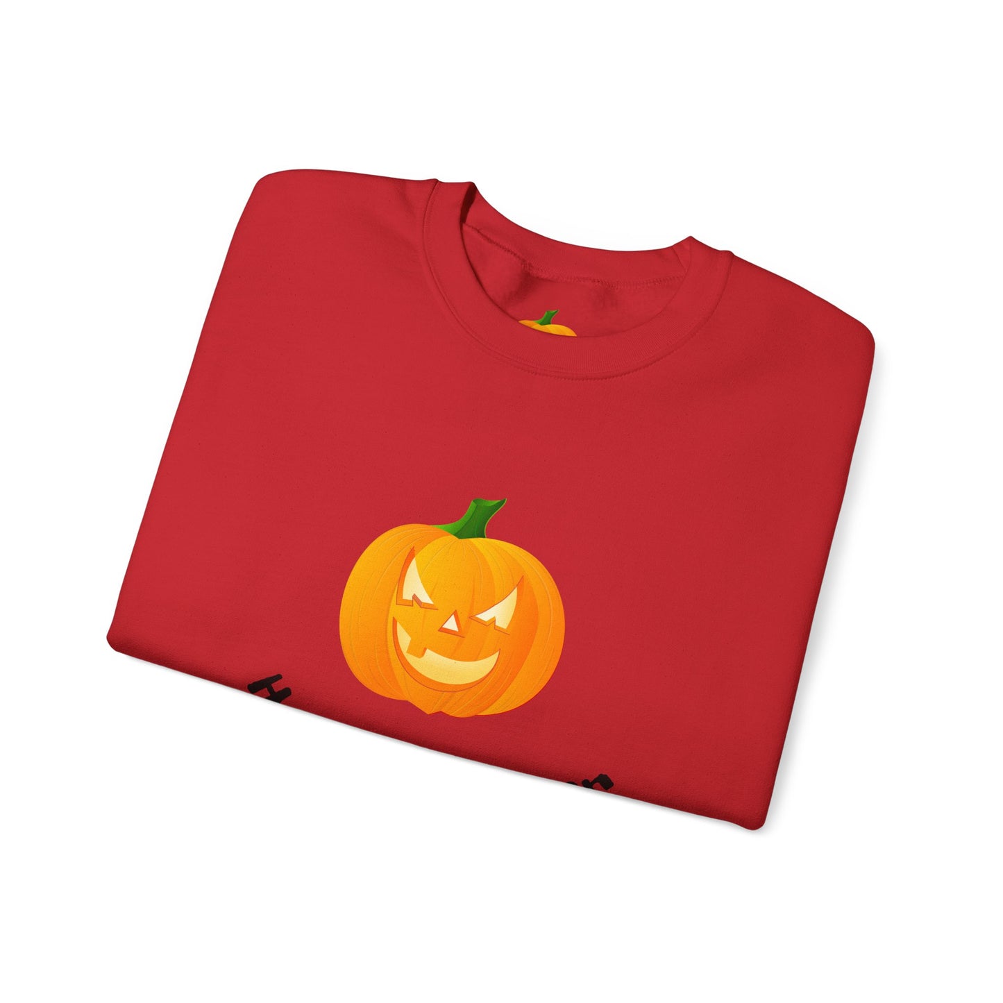 Halloween Pumpkin Sweatshirt, Cozy Fall Apparel, Unisex Crewneck for Halloween, Autumn Casual Wear, Fun Gift Idea