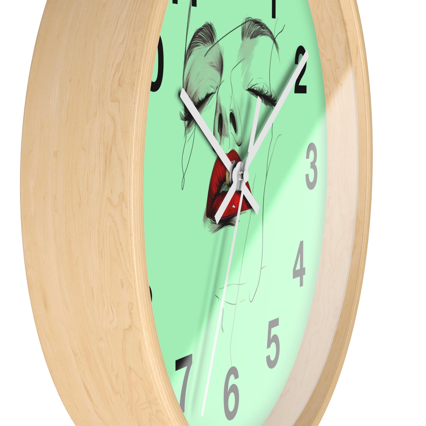 Artistic Lips Wall Clock, Modern Decor, Home Accent, Unique Gift, Stylish Wall Art, Boho Living Space