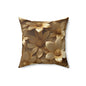 Elegant Floral Square Pillow for Cozy Home Decor, Boho Accent Pillow