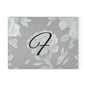 Personalized Floral Glass Cutting Board, Wedding Gift, Kitchen Decor, Unique Gift for Her, Housewarming Present