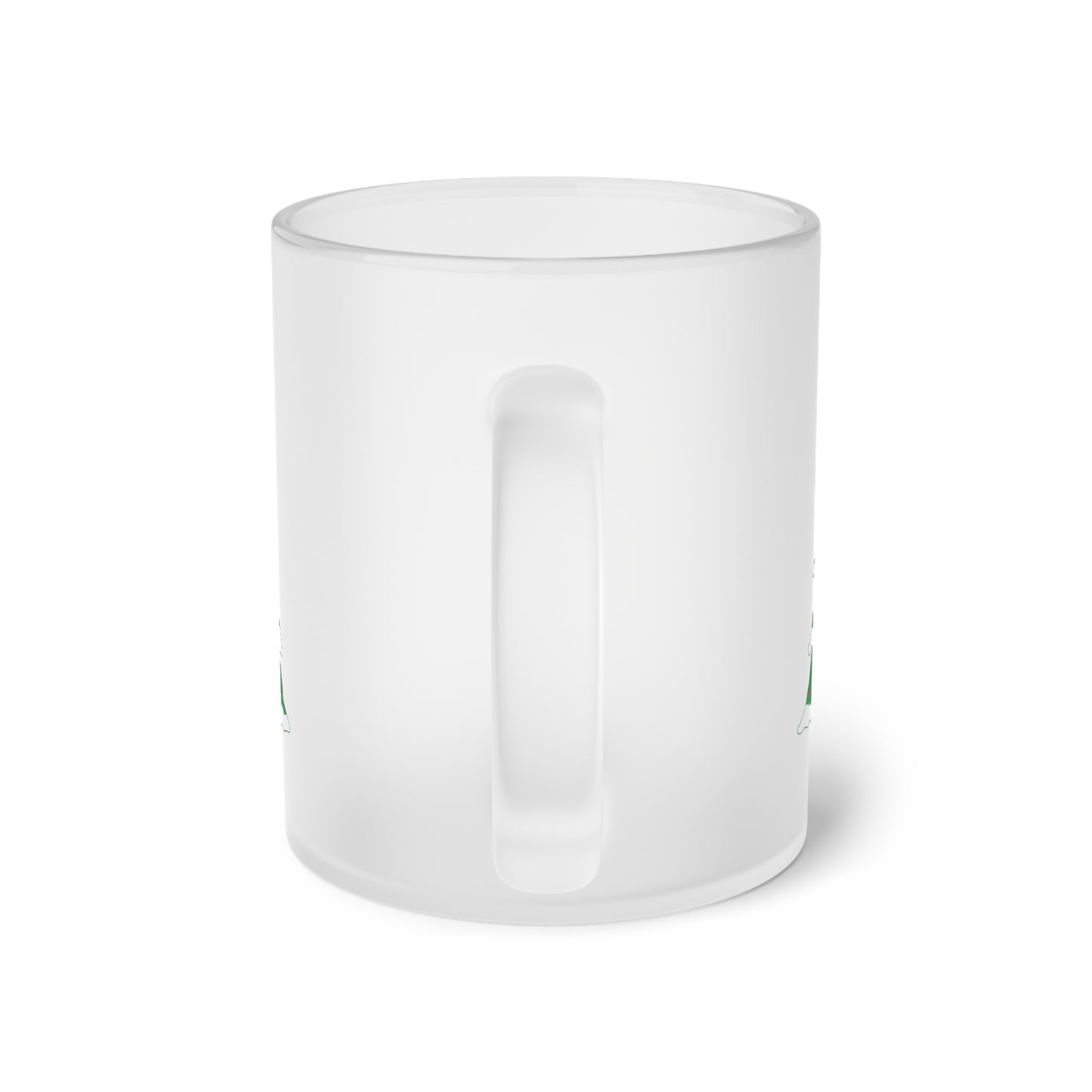 Frosted Glass Mug — Festive Christmas Tree Holiday Coffee Cup