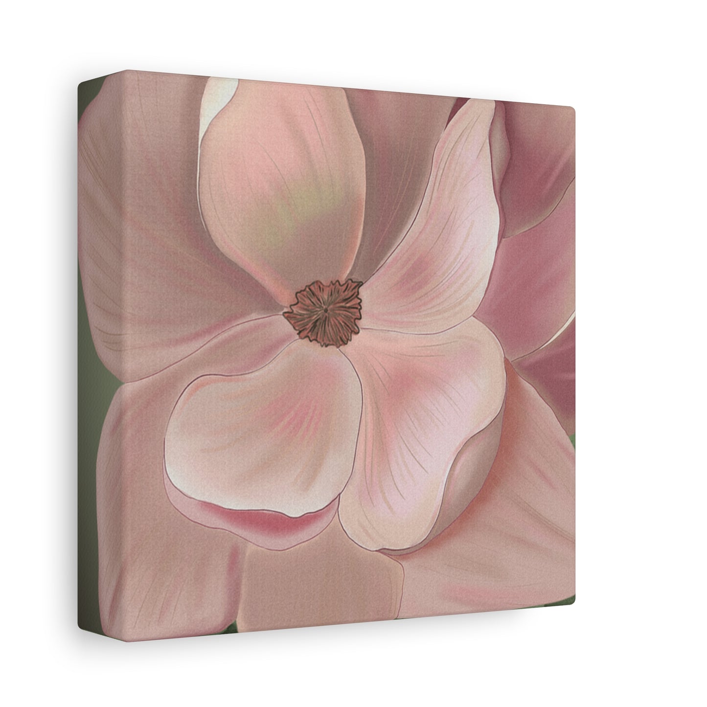 Matte Canvas, Stretched, 1.25" Pink Flowers