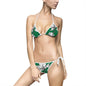 Tropical Floral Bikini, Green Floral Women's Swimsuit, Beachwear, Summer Vacay, Pool Party Essentials, AOP Swimwear