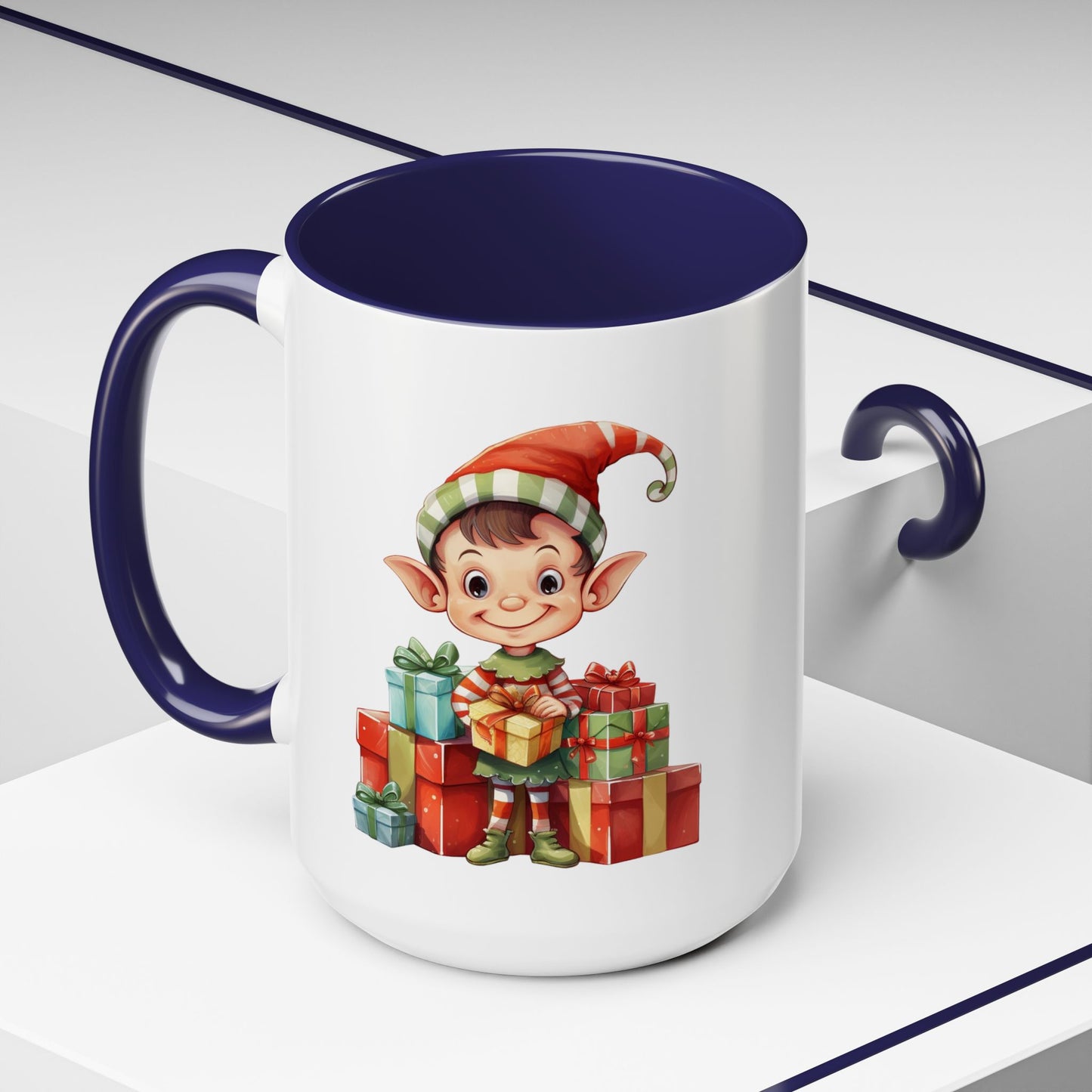Holiday Elf Coffee Mug - Festive Gift Mug, Christmas Decor, Cute Elf Mug, Coffee Lover Gift, Winter Holiday Drinkware