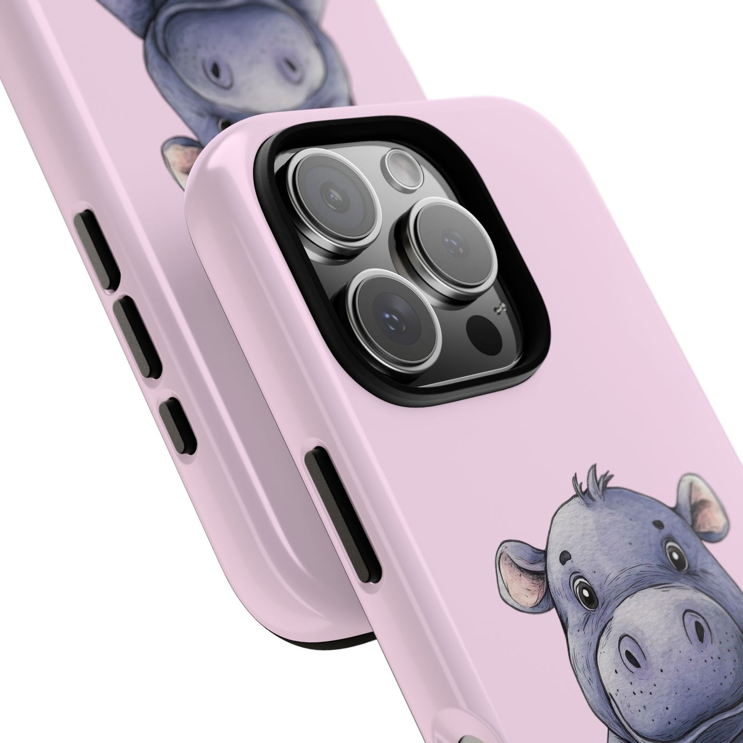 Cute Hippo Phone Case - Tough Cases, Animal Phone Cover, Kawaii Accessories, Gifts for Kids, Unique Tech Gear