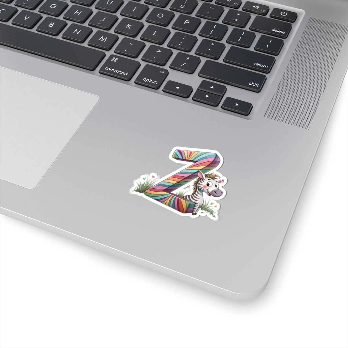 Colorful Zebra Letter Z Kiss-Cut Stickers for Kids, Fun Decals, Laptop Stickers, Scrapbooking, Party Favors