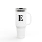 Personalized Insulated Travel Mug - Letter E, 40oz