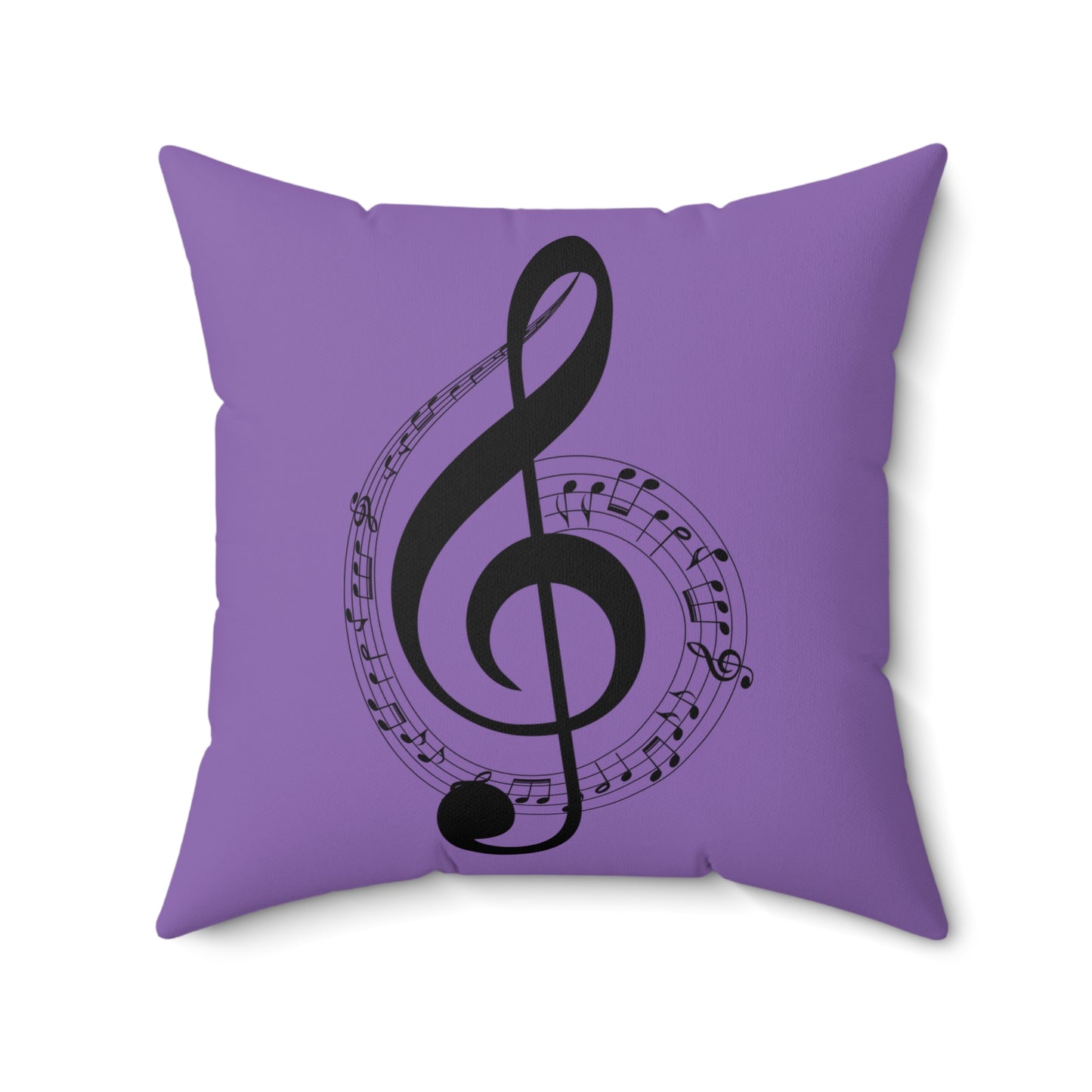 Musical Notes Pillow | Purple Throw Cushion for Music Lovers, Home Decor, Gift for Musicians, Note Design