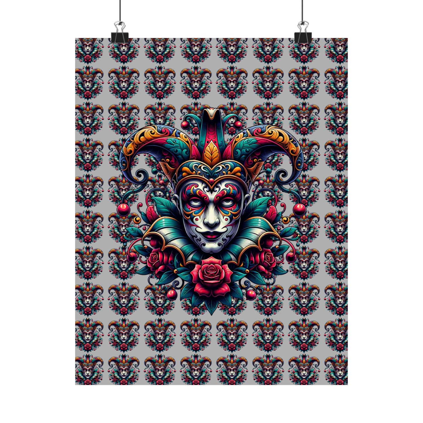Vibrant Masquerade Wall Art, Bohemian Home Decor, Unique Gift