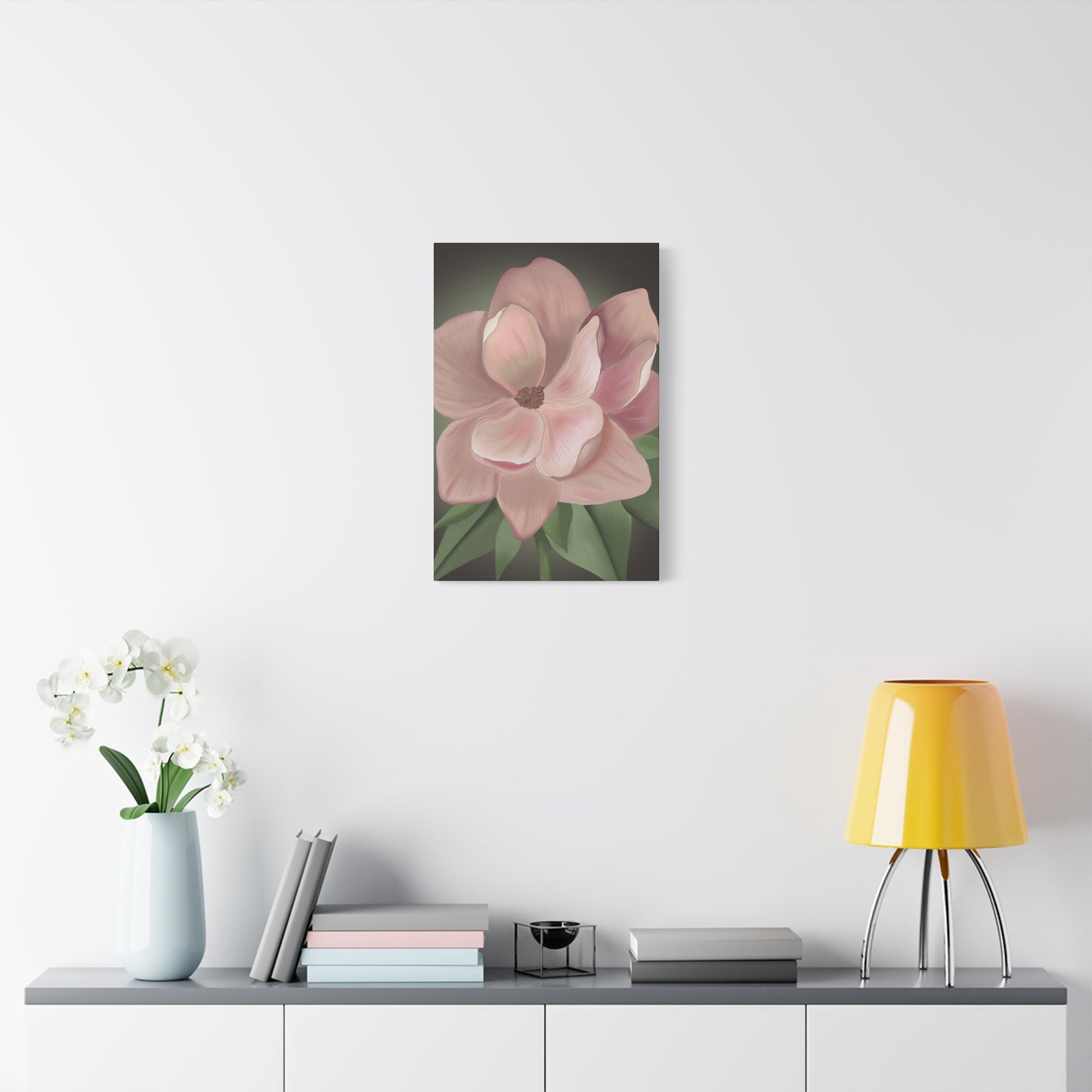 Matte Canvas, Stretched, 1.25" Pink Flowers