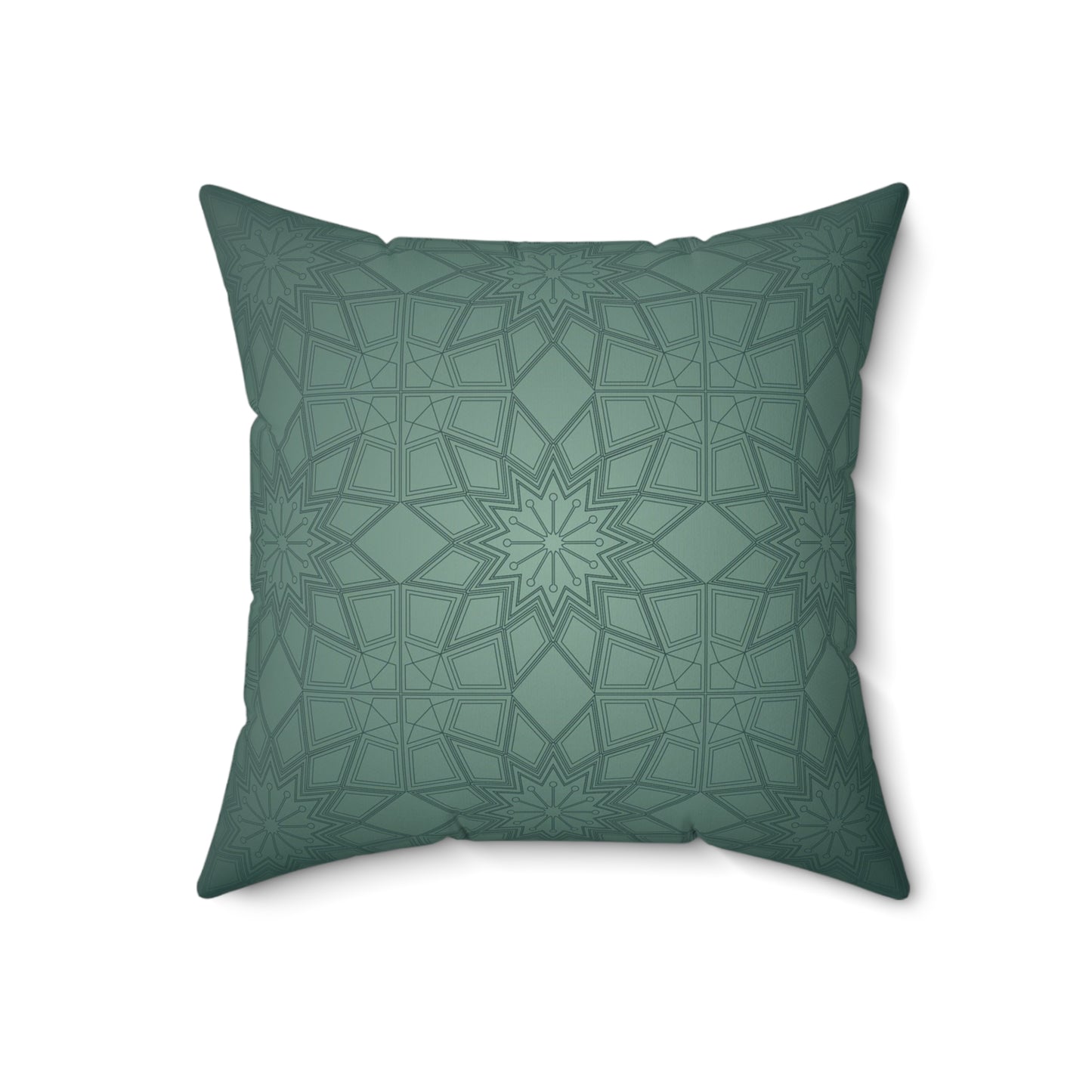 Boho Decorative Pillow | Cozy Home Accent, Gift for Her, Living Room Decor, Green Patterned Cushion, Stylish Throw Pillow