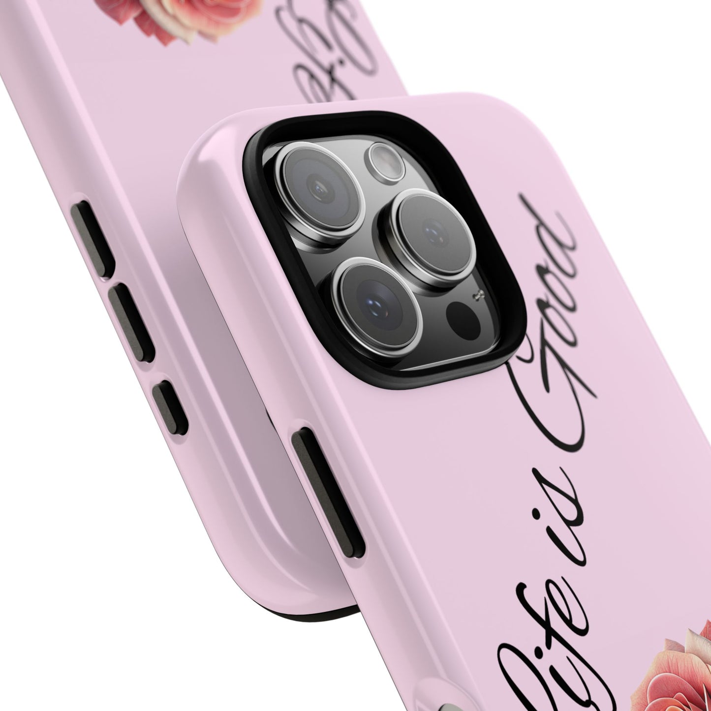 Roses & Positivity Phone Case - Floral Design, Life is Good, Tough Cases for Everyday Wear, Gift for Friends, Mother's Day, Spring [...]