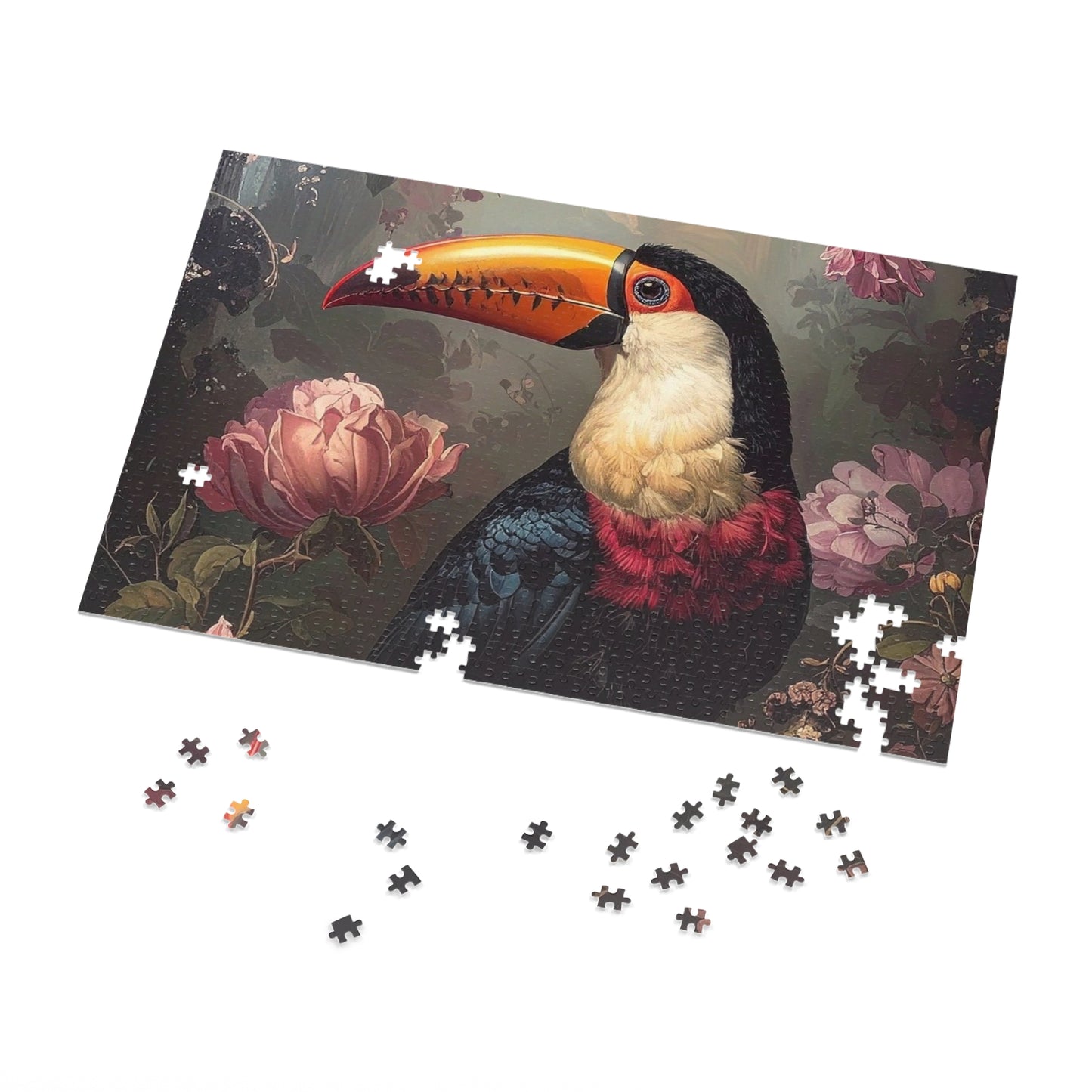 Vibrant Toucan Jigsaw Puzzle with Tin - Bird Lovers Gift, Home Decor, Family Activity, Tropical Art, Unique Presents