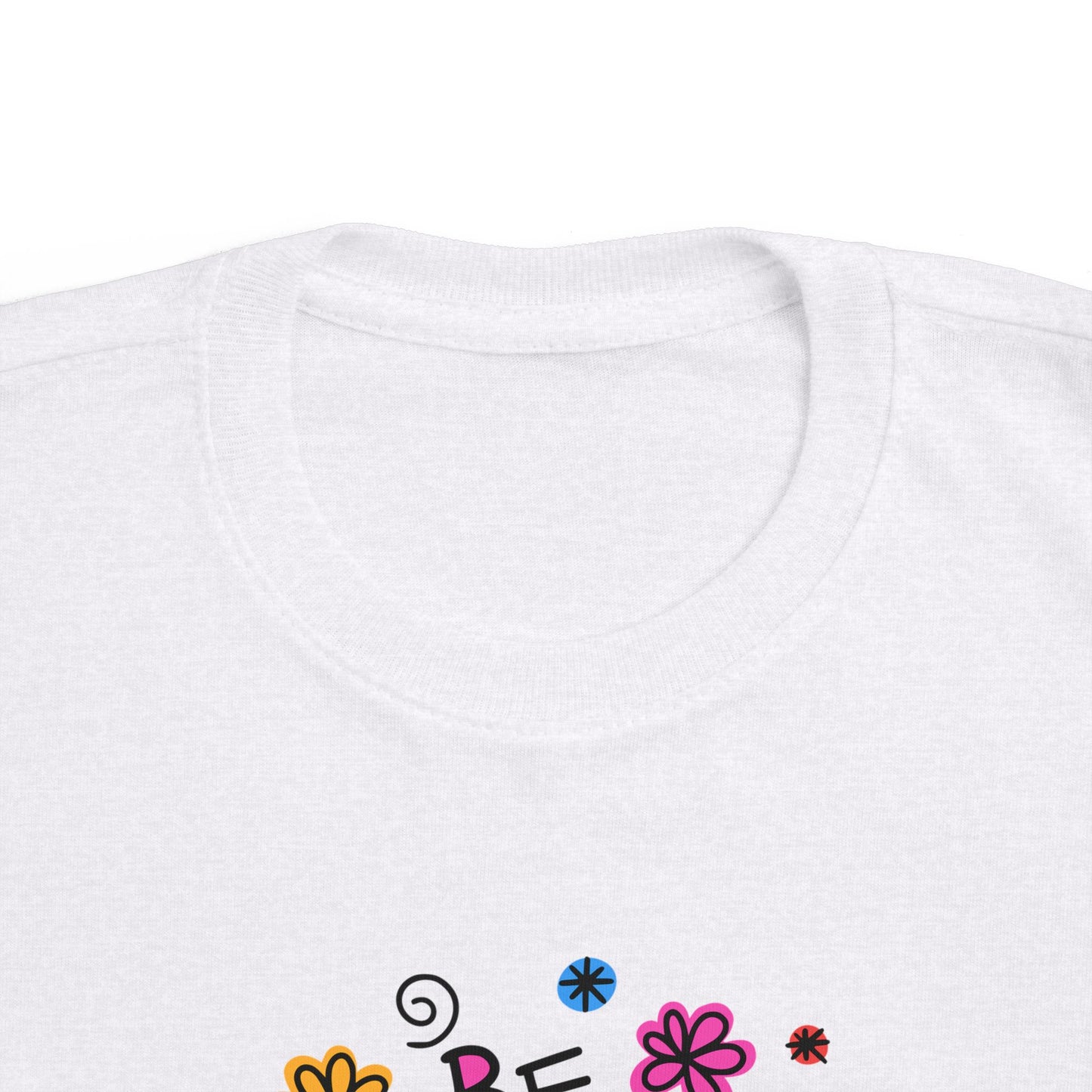 Whimsical Toddler Tee - 'Be Kind' Design, Cute Kids' Shirt, Floral Graphic Tee, Toddler Gift, Inspirational Apparel