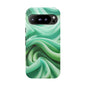 Stylish Phone Case, Tough Case, Green Abstract Design, Cell Phone Cover, Unique Gift, Trendy Accessory