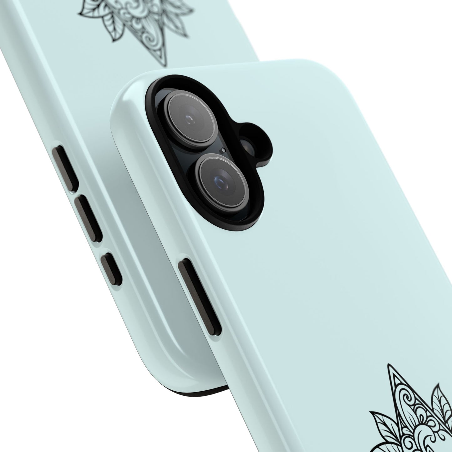 Personalized Tough Phone Case, Floral Monogram Cell Phone Cover, Custom Protective Case, Unique Gift, Birthday, Graduation