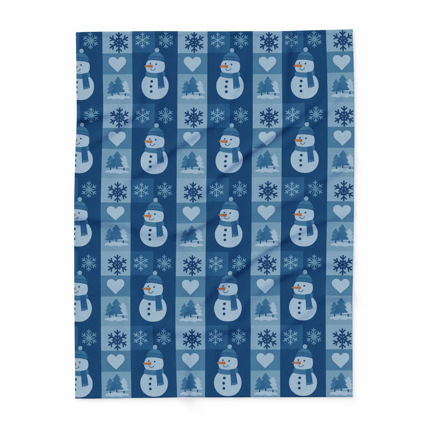 Cozy Snowman Fleece Blanket - Winter Decor, Holiday Gift, Couch Cover, Christmas Throw, Plush Blanket