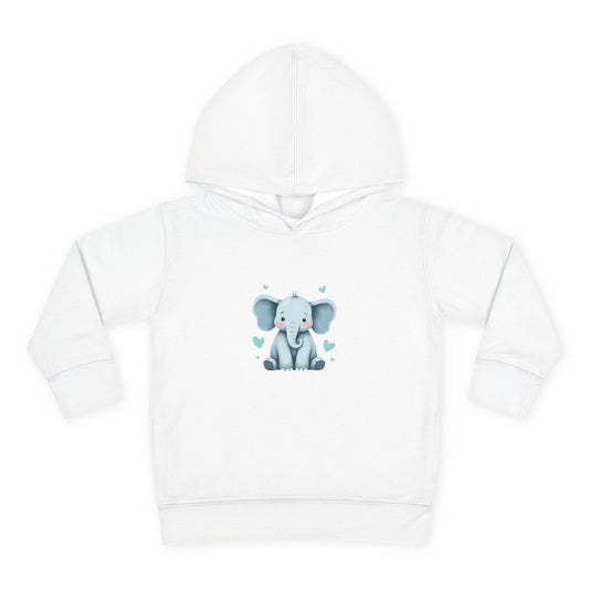 Adorable Elephant Toddler Fleece Hoodie, Kids Pullover, Baby Shower Gift, Birthday Present, Cute Animal Apparel, Cozy Toddler Wear
