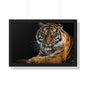 Majestic Tiger Wall Art Print, Framed Horizontal Poster, Animal Decor, Home Office Decoration, Wildlife Art, Gift Idea