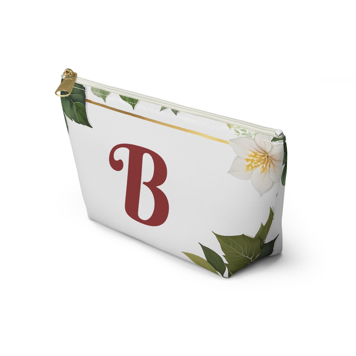 Copy of Personalized Floral Accessory Pouch, Makeup Bag, Gift for Her, Initial Pouch, Travel Organizer, Custom Cosmetic Bag