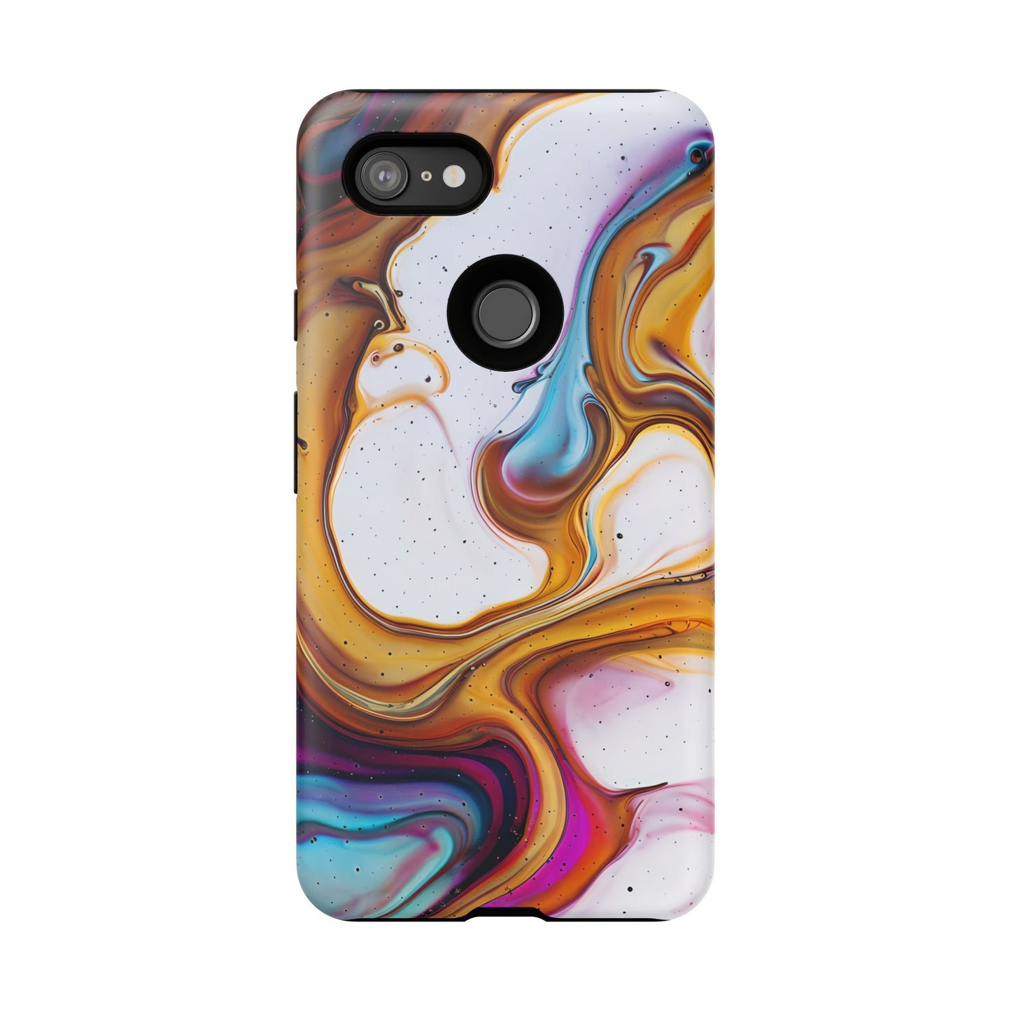 Artistic Phone Case, Tough Cases with Colorful Marble Design