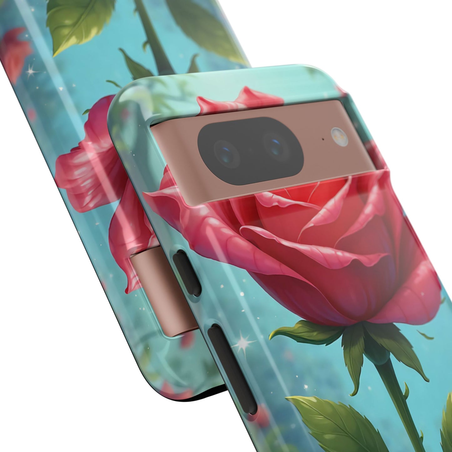 Floral Phone Case, Tough Cases with Elegant Rose Design, Stylish iPhone Cover, Rose Flower Gift for Nature Lovers, Unique Mobile Accessories