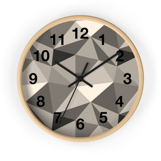 Geometric Wall Clock, Modern Home Decor, Minimalist Timepiece, Stylish Office Clock, Unique Gift for Housewarming, Monochrome Design