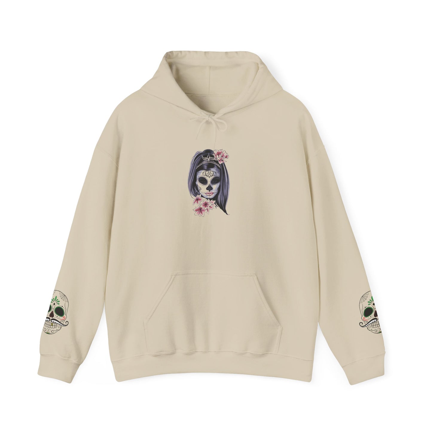 Day of the Dead Hoodie | Unisex Heavy Blend Sweatshirt, Skull Art, Mexican Holiday Apparel, Halloween Costume, Festival Gear
