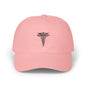 Classic Dad Cap with Caduceus Design - Unisex, Adjustable Cap for Healthcare Professionals, Gifts for Doctors, Medical Students, Casual Wear
