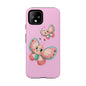 Cute Butterfly Phone Case, Tough Phone Cover, Girly Phone Accessory, Unique Gift for Her, Kids Phone Case, Floral Design Case