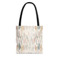 Earth Tones Abstract Stripe Tote Bag — Minimalist Boho Canvas Shopper