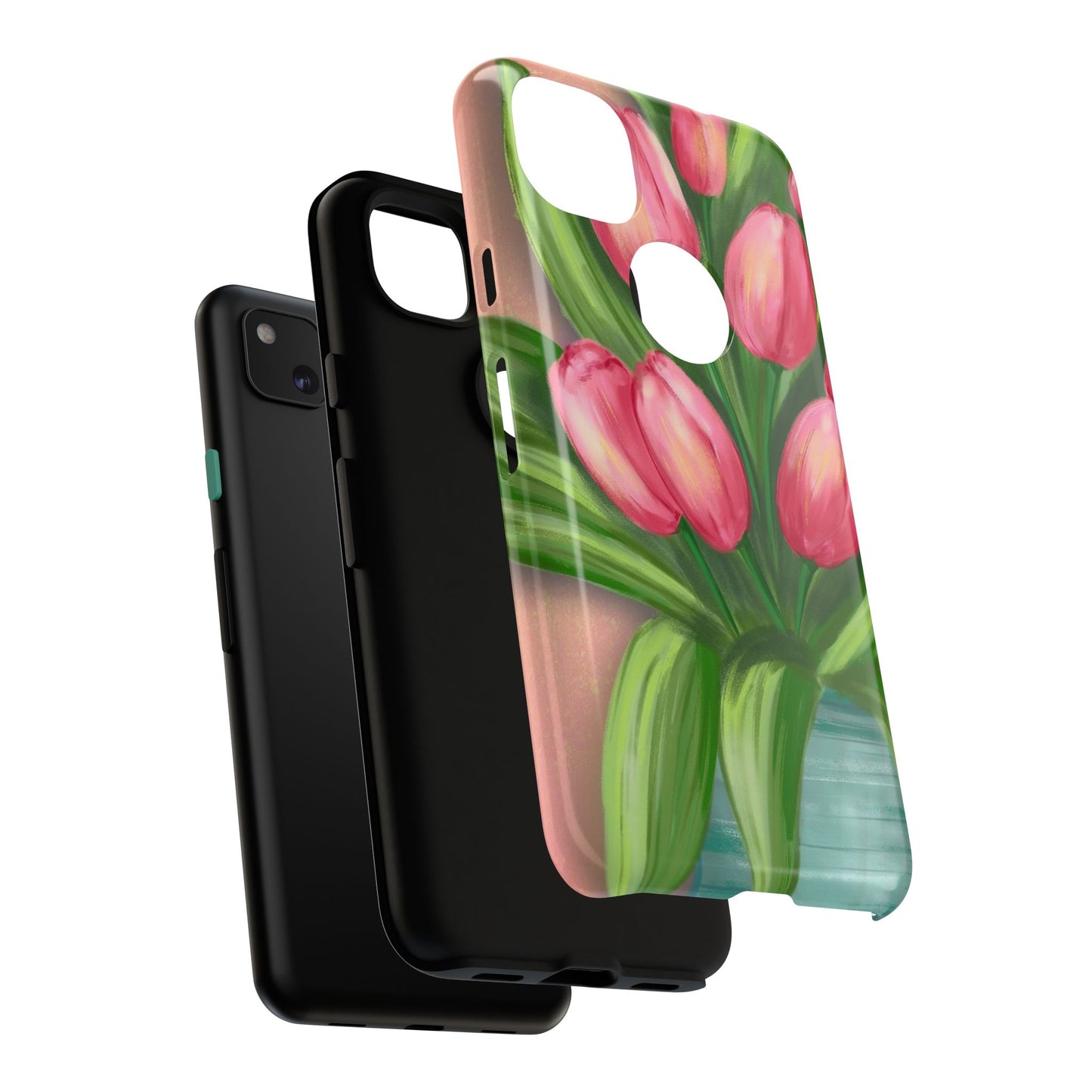 Floral Phone Case with Vibrant Tulips - Tough Cases for Garden Lovers, Spring Gifts, Nature Enthusiasts, Unique Gadget Accessories, [...]