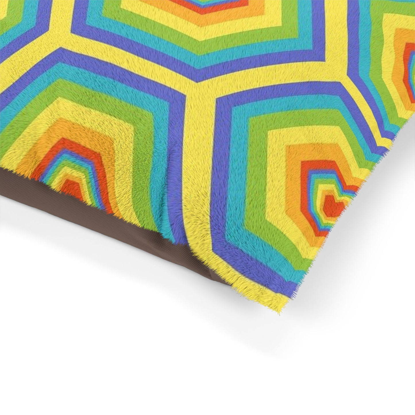 Vibrant Honeycomb Pet Bed - Colorful Dog Cat Bedding, Cozy Pet Lounge, Fun Pet Gift, Rainbow Dog Bed, Customizable Pet Accessories