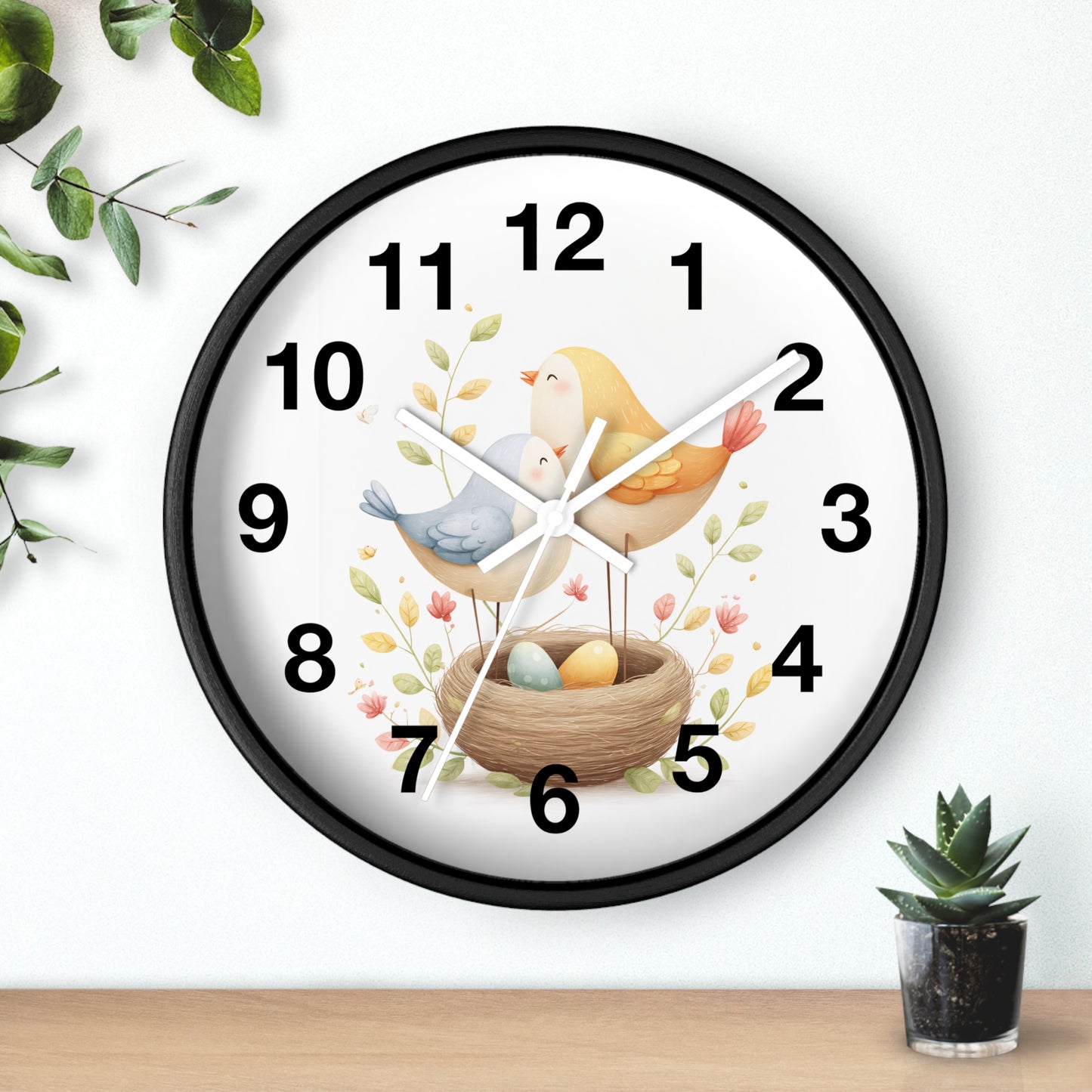 Charming Bird Nest Wall Clock | Nature-Inspired Decor, Gift for Bird Lovers, Home Decoration, Springtime Gift, Unique Wall Art