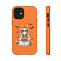 Halloween Ghost Phone Case, Cute Cat Ghost Case, Autumn Phone Cover, Spooky Season Gift, Trick or Treat Case