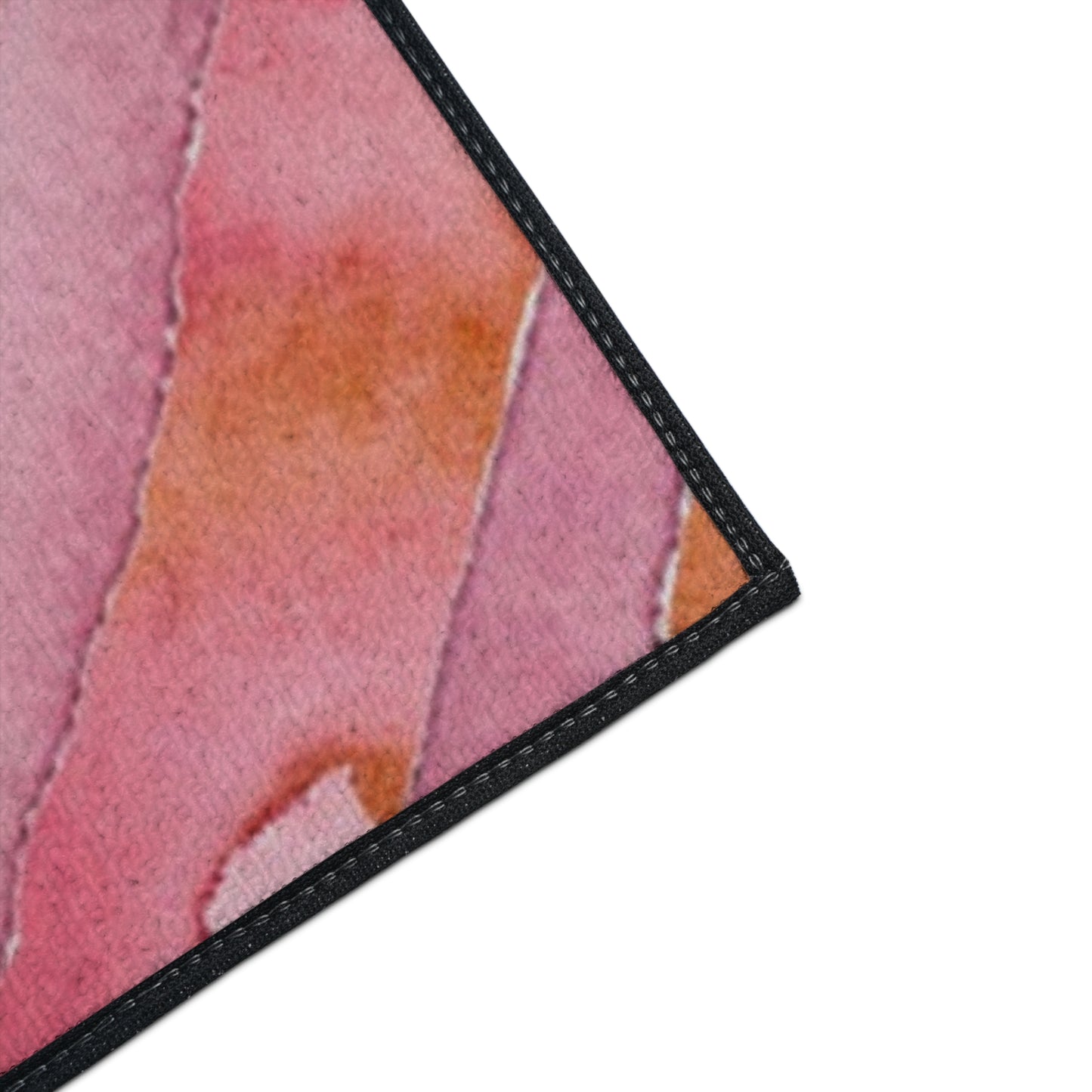 Pink Watercolor Abstract Heavy-Duty Floor Mat — Slip-Resistant Entry & Kitchen Rug