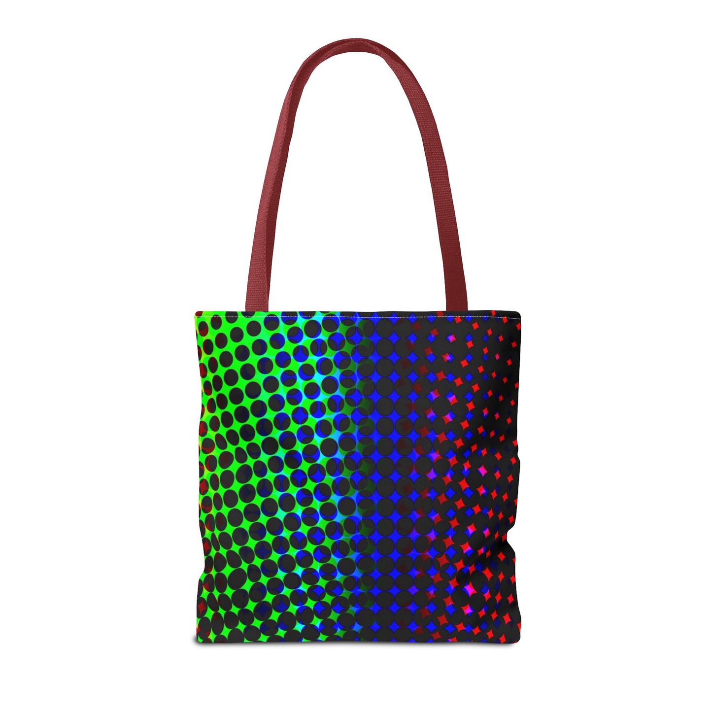 Vibrant Dot Print Tote Bag - Colorful Reusable Shopping Bag, Beach Tote