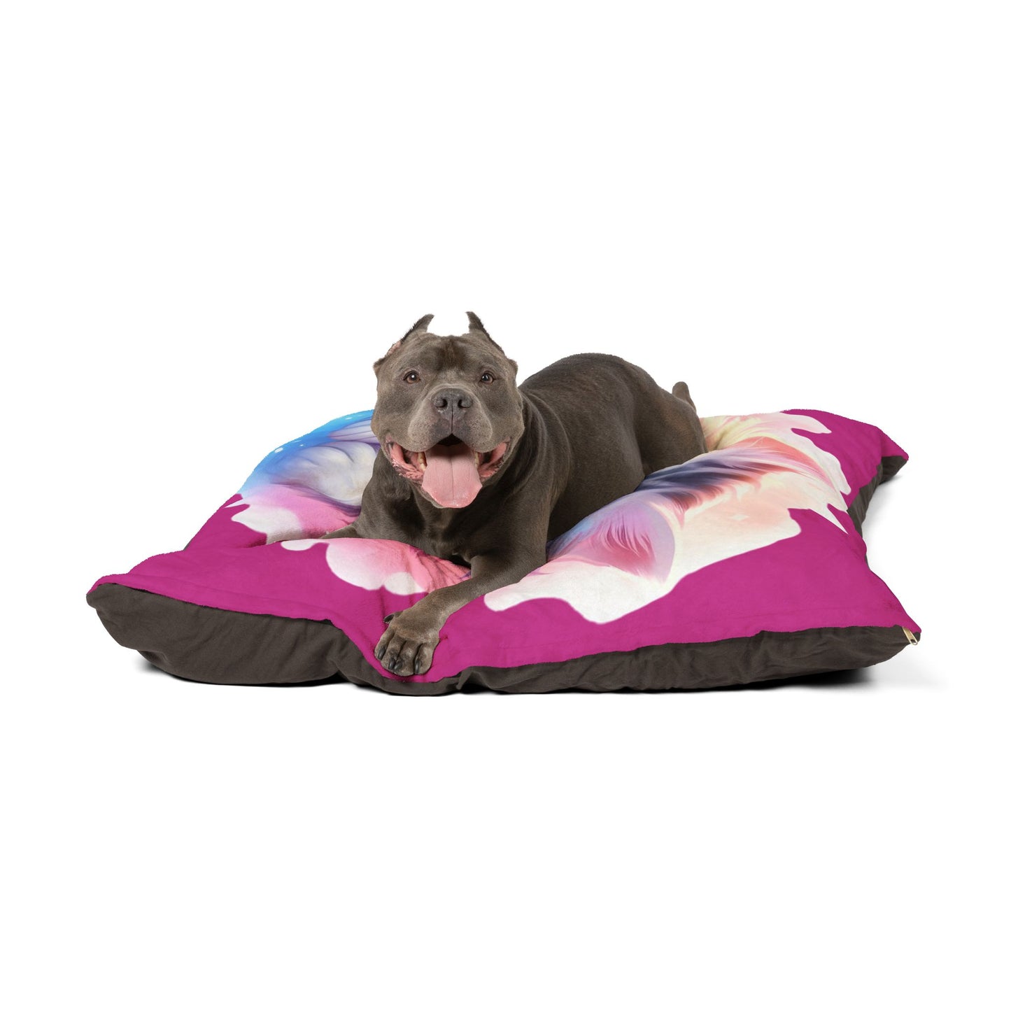 Cute Sleeping Kitten Pet Bed – Plush Pink Cat Cushion for Small Dogs & Cats