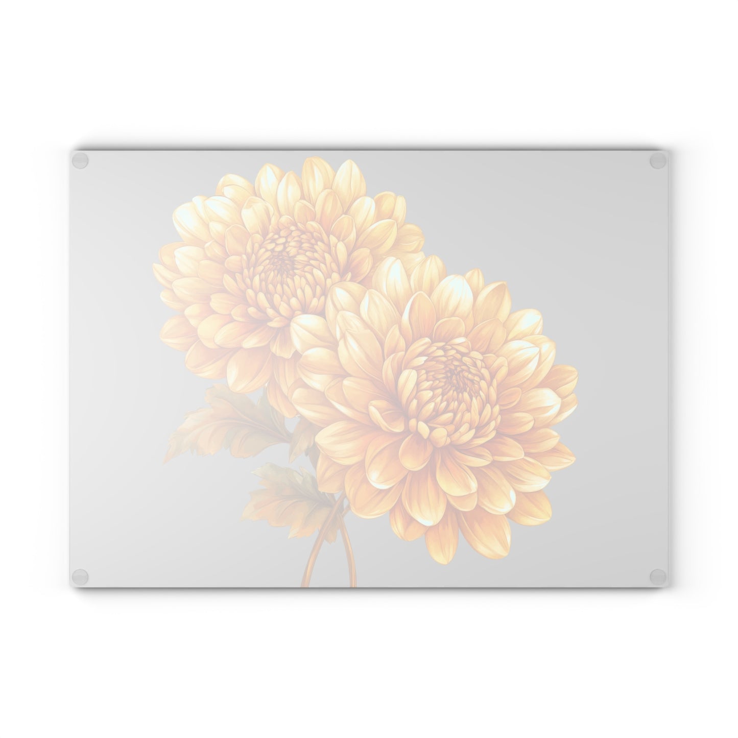 Floral Glass Cutting Board with Hand-Painted Design, Kitchen Decor, Gift for Home Chefs, Mother's Day Gift, Floral Art, Unique Kitchenware