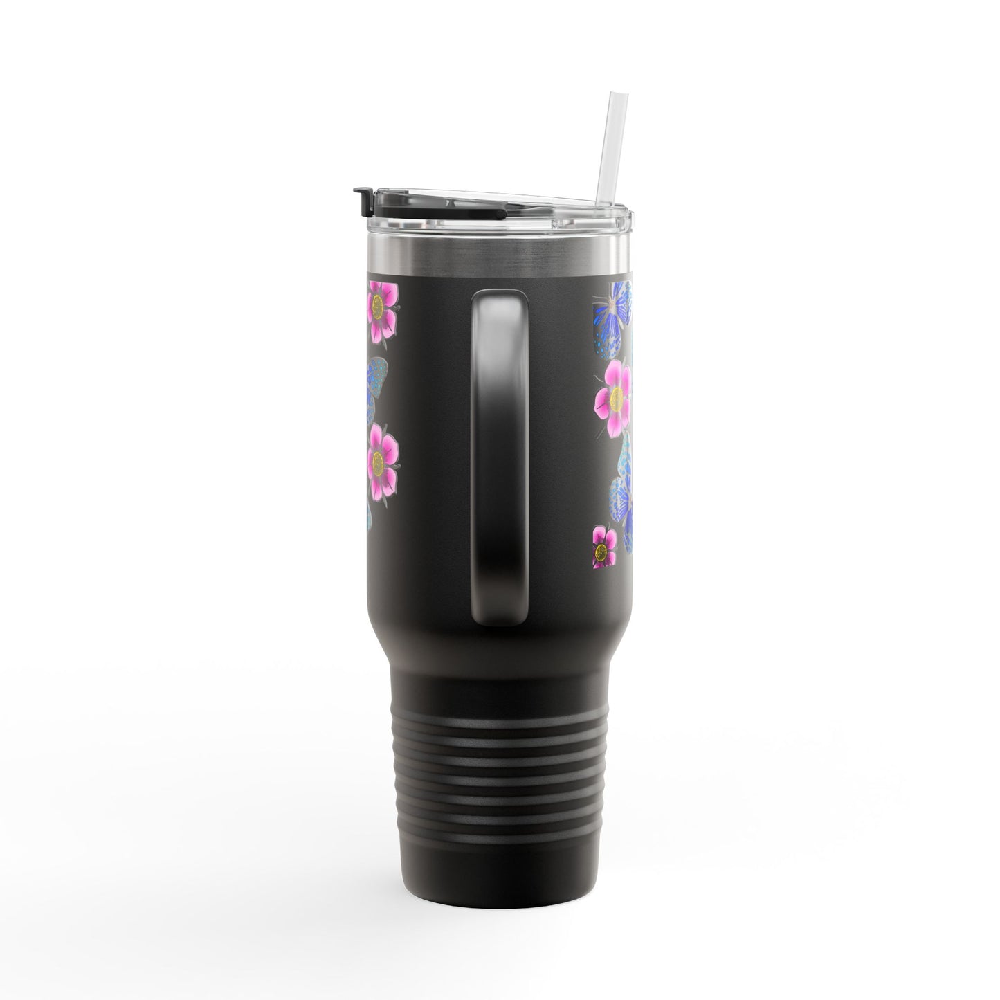Floral Butterfly Insulated Travel Mug, 40oz - Perfect for Nature Lovers, On-the-Go Coffee, Outdoor Adventures, Birthday Gift, [...]