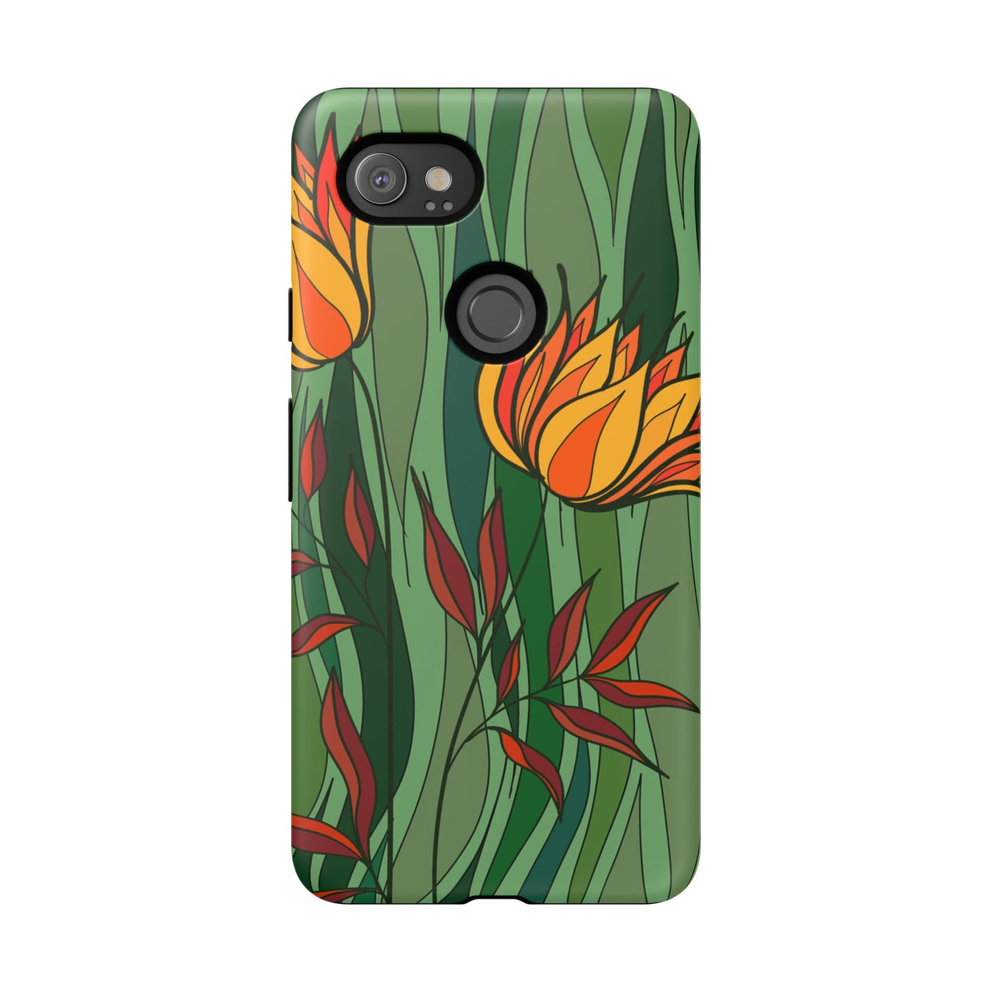 Vibrant Floral Phone Case, Nature-Inspired Tough Case, Eco-Friendly Cover, Unique Gift for Nature Lovers, Spring Decor