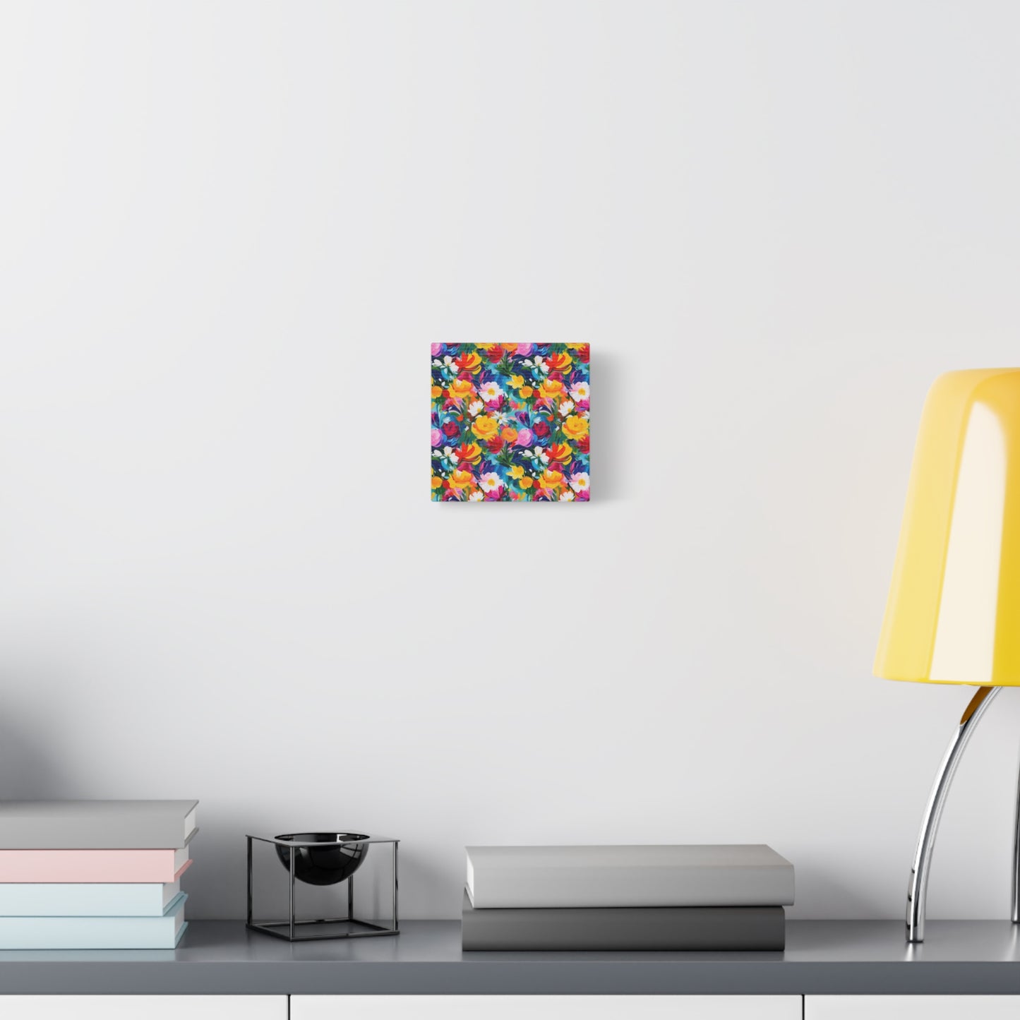 Vibrant Floral Matte Canvas Wall Art — Colorful Garden Print, Stretched 1.25"